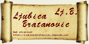 Ljubica Bratanović vizit kartica